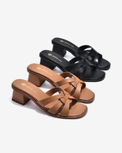 Dép Cao Gót Đông Hải Quai Xoắn Cách Điệu-D32H3-Đen Color1