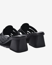 Dép Cao Gót Đông Hải Quai Đan Ngang Phối Ánh Kim-D32H4Đen Color1