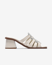 Dép Cao Gót Đông Hải Quai Đan Ngang Phối Ánh Kim-D32H4-Kem Color1First