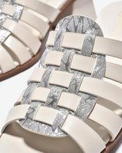 Dép Cao Gót Đông Hải Quai Đan Ngang Phối Ánh Kim-D32H4-Kem Color1