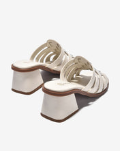 Dép Cao Gót Đông Hải Quai Đan Ngang Phối Ánh Kim-D32H4-Kem Color1