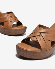 Dép Cao Gót Đông Hải Quai Đôi Đan Đế Phối-D32I9Bò Color1