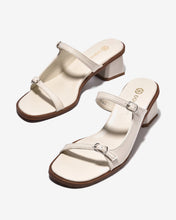 Dép Cao Gót Đông Hải Đế Vuông 6cm Quai Mảnh-D32J4Kem Color1