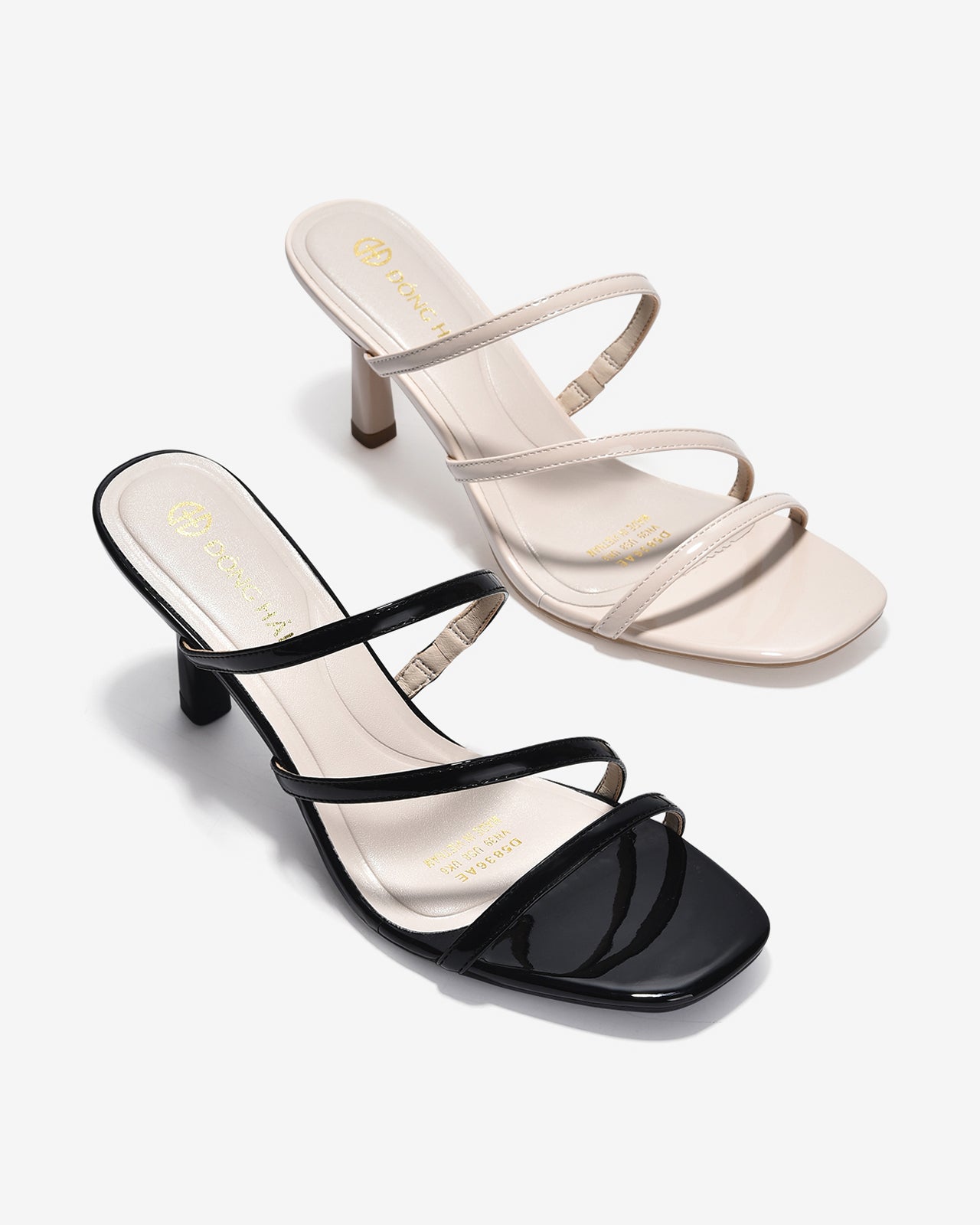 Dép Cao Gót Đông Hải Quai Bóng Thời Thượng-D5836Đen Bóng Color1