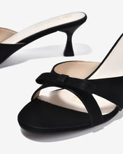 Dép Cao Gót Nữ Đông Hải Quai Đôi Đính Nơ-D5849-Đen Color1