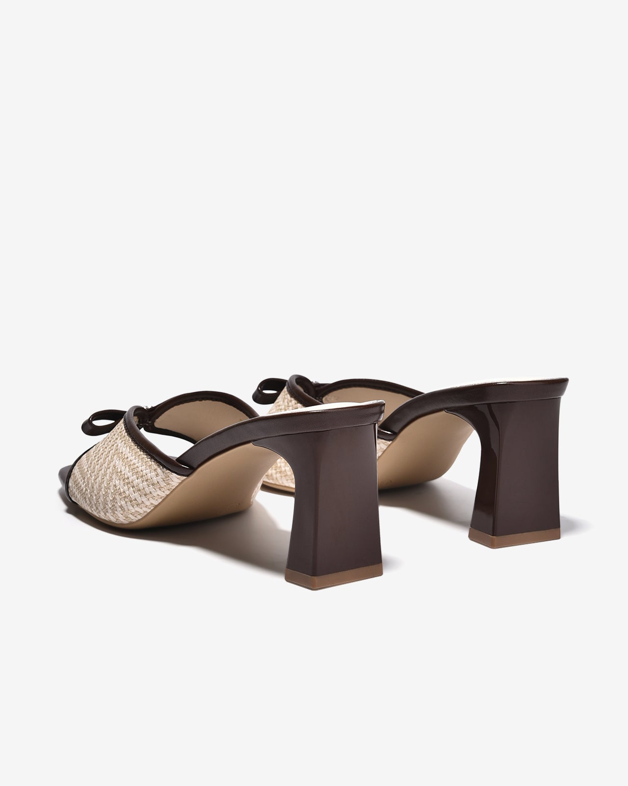 Dép Cao Gót Đông Hải Khóa Nơ Đính Đá-D5866Kem Color1