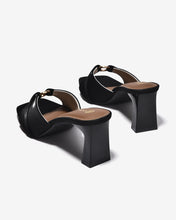 Dép Cao Gót Đông Hải Khóa Khoen Tròn-D5869Đen Color1