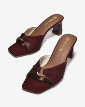 Dép Cao Gót Đông Hải Khóa Khoen Tròn-D5869-Đỏ Color1