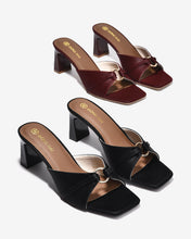 Dép Cao Gót Đông Hải Khóa Khoen Tròn-D5869-Đỏ Color1