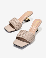 Dép Cao Gót Nữ Đông Hải Quai Đan Đế Ánh Kim-D5904-Kem Color1