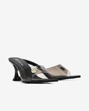 Dép Cao Gót Nữ Đông Hải Quai Bảng To Dập Logo-D5910-Đen Color1