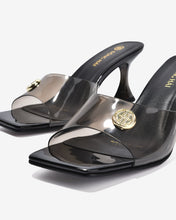 Dép Cao Gót Nữ Đông Hải Quai Bảng To Dập Logo-D5910-Đen Color1