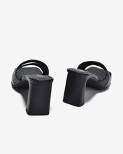 Dép Cao Gót Nữ Đông Hải Quai Ngang Cắt Phối Vân Da-D5914Đen Color1