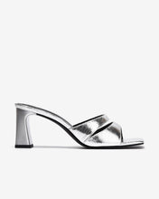 Dép Cao Gót Nữ Đông Hải Quai Ngang Cắt Phối Vân Da-D5914-Xám Color1First