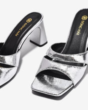 Dép Cao Gót Nữ Đông Hải Quai Ngang Cắt Phối Vân Da-D5914-Xám Color1