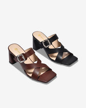 Dép Cao Gót Nữ Đông Hải 8cm Quai Chéo Đính Đá-D5922Đen Color1