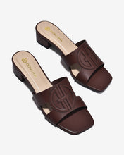 Dép Cao Gót Đông Hải Đế 4cm Dập Logo-D5925Nâu Color1