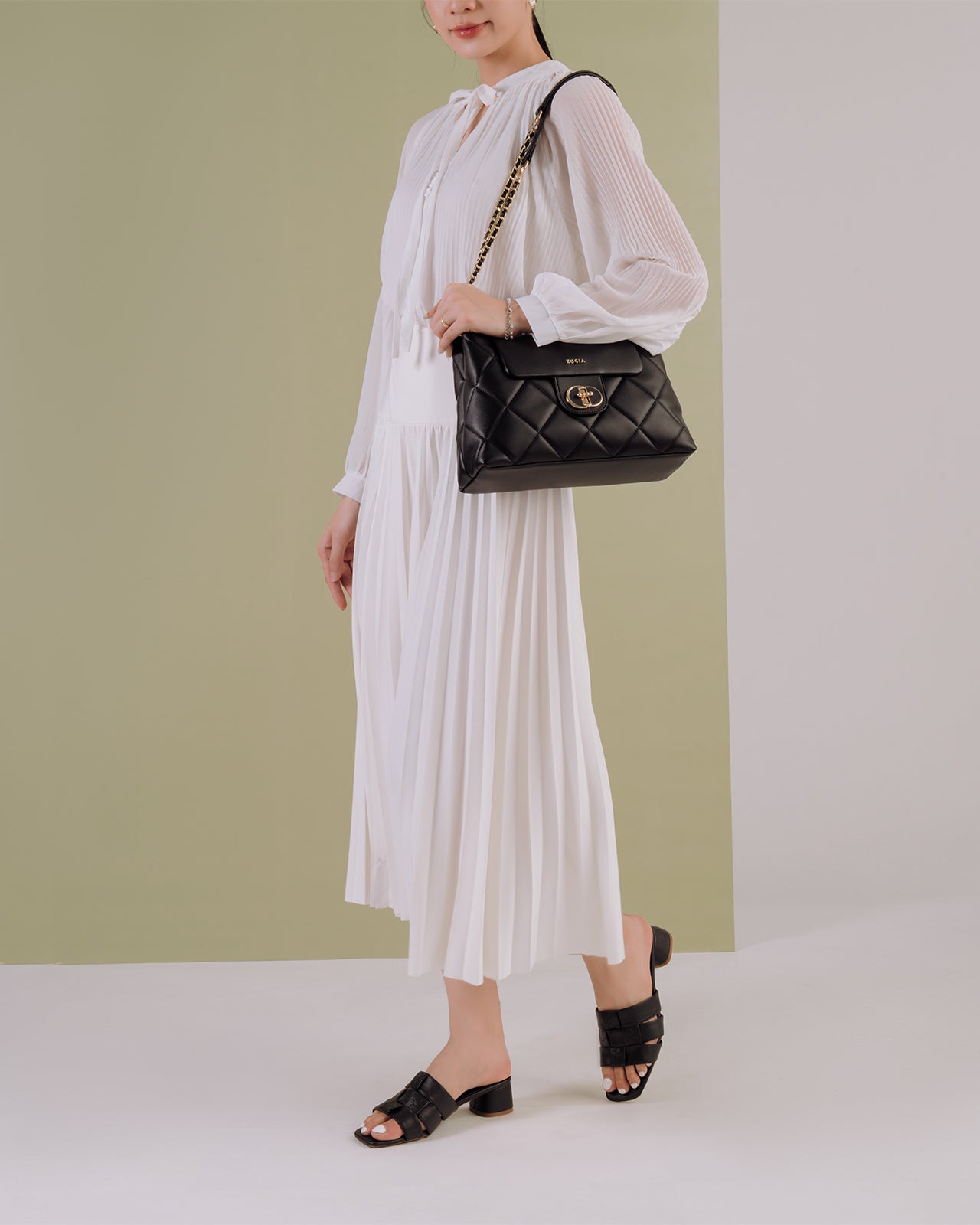 Dép Cao Gót Nữ Đông Hải Quai Đan Da Mềm-D7738Đen Color1