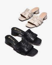 Dép Cao Gót Nữ Đông Hải Quai Đan Da Mềm-D7738Xám Color1