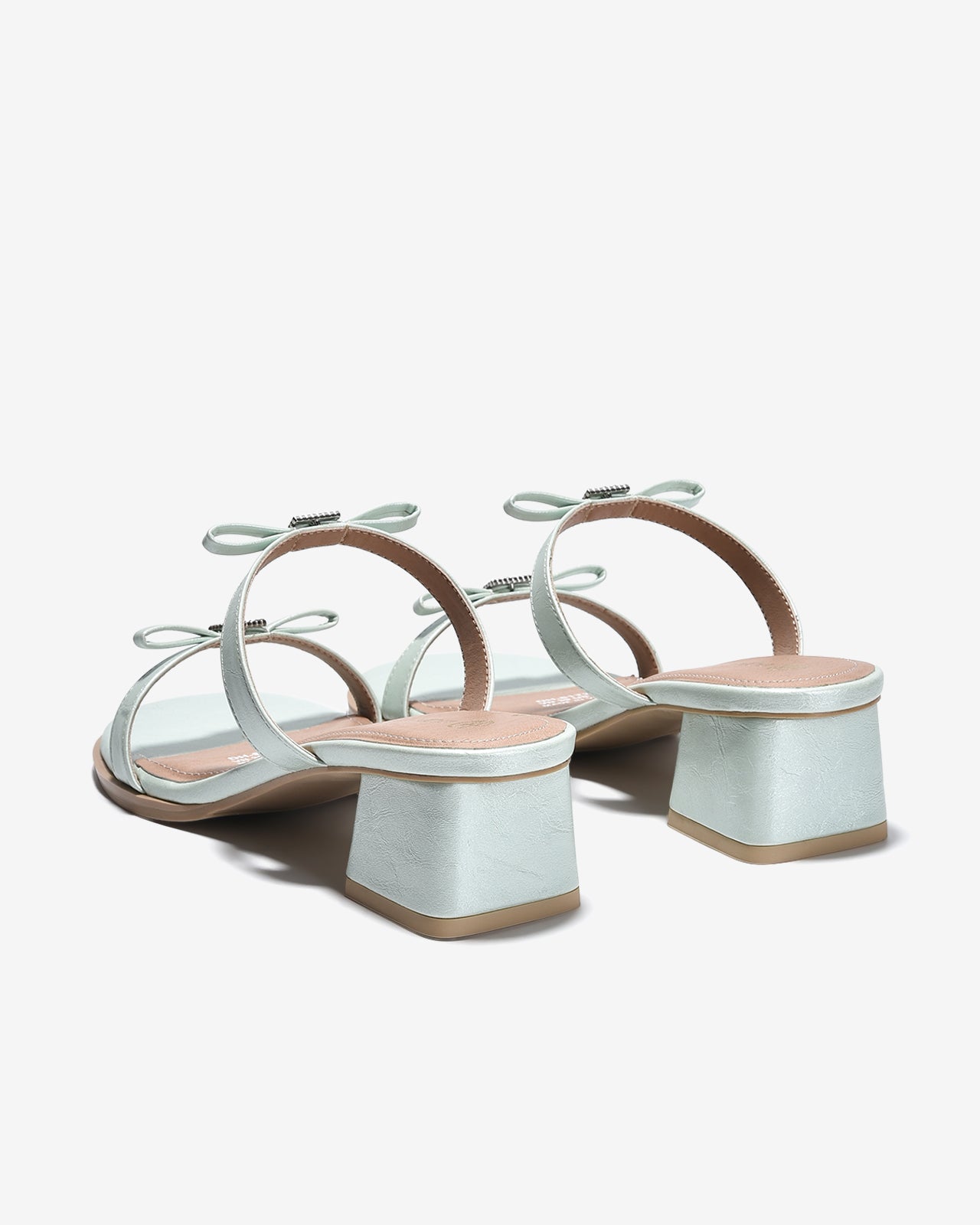 Dép Cao Gót Đông Hải Quai Mảnh Đính Nơ-D81T2-Xanh Lá Color1