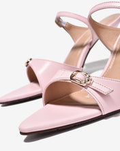 Dép Cao Gót Đông Hải Quai Đôi Ngang Khoá Đính Đá-D81U8Hồng Color1