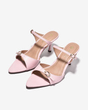 Dép Cao Gót Đông Hải Quai Đôi Ngang Khoá Đính Đá-D81U8Hồng Color1