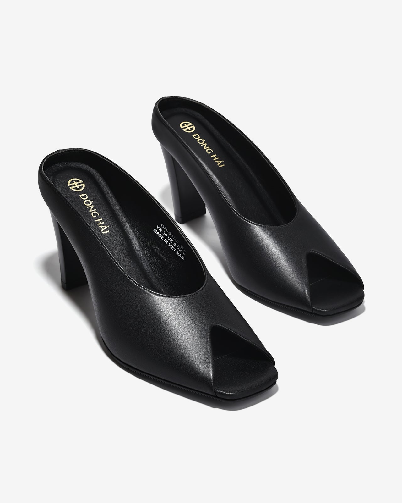 Dép Cao Gót Đông Hải Hở Mũi-D81U9Đen Color1