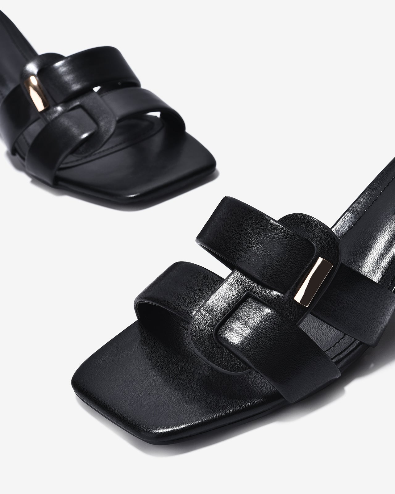 Dép Cao Gót Zucia Đế 6cm Cách Điệu-DHLG6Đen Color1