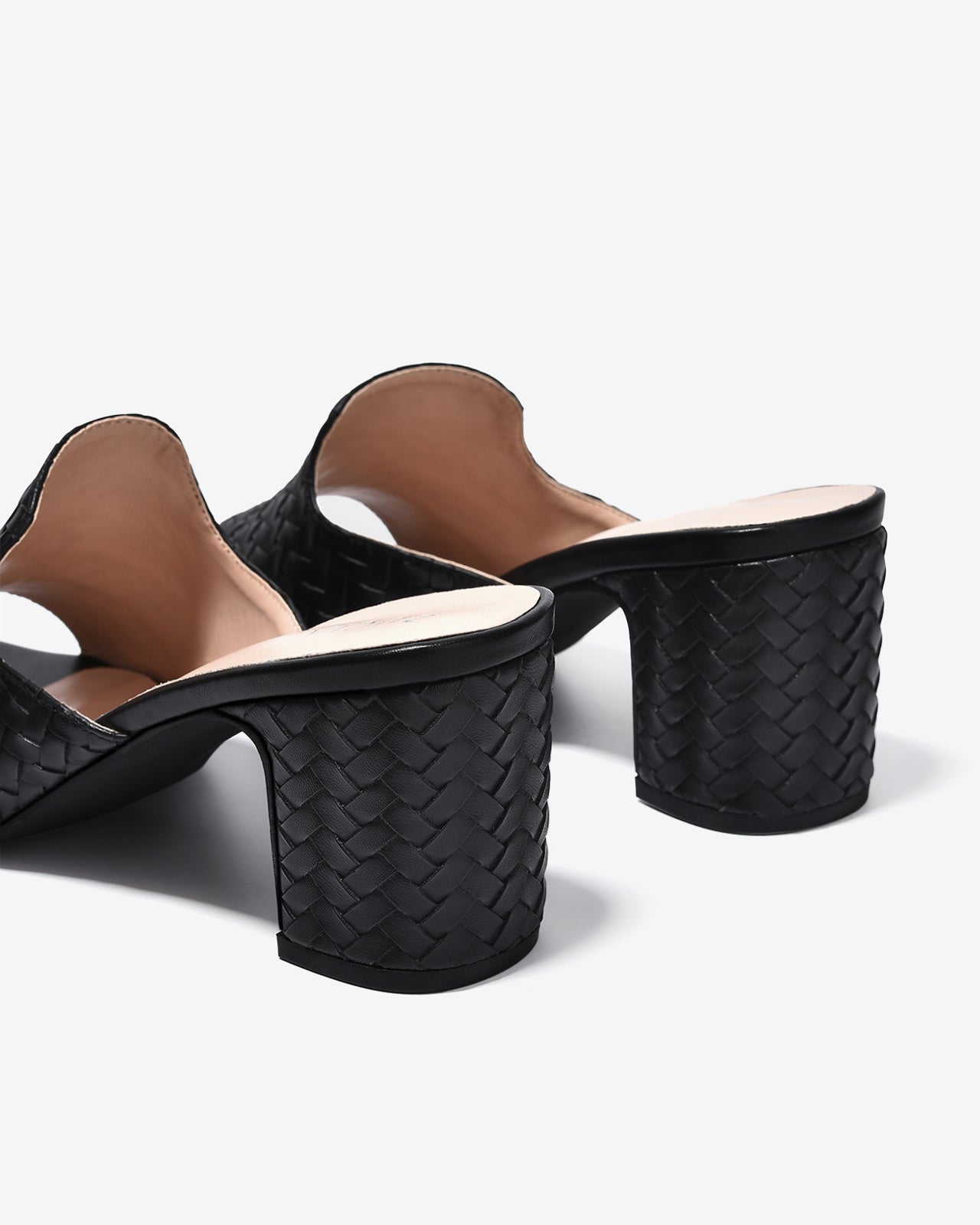 Dép Cao Gót Nữ Zucia Quai Đan Bảng To-DHLK4-Đen Color1