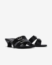 Dép Cao Gót Nữ Zucia Quai Khoá Đôi-DHLK5-Đen Color1