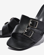 Dép Cao Gót Nữ Zucia Quai Khoá Đôi-DHLK5-Đen Color1