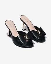 Dép Cao Gót Zucia 9cm Quai Nơ Lớn-DHLN5Đen Color1