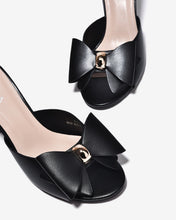 Dép Cao Gót Zucia 9cm Quai Nơ Lớn-DHLN5Đen Color1