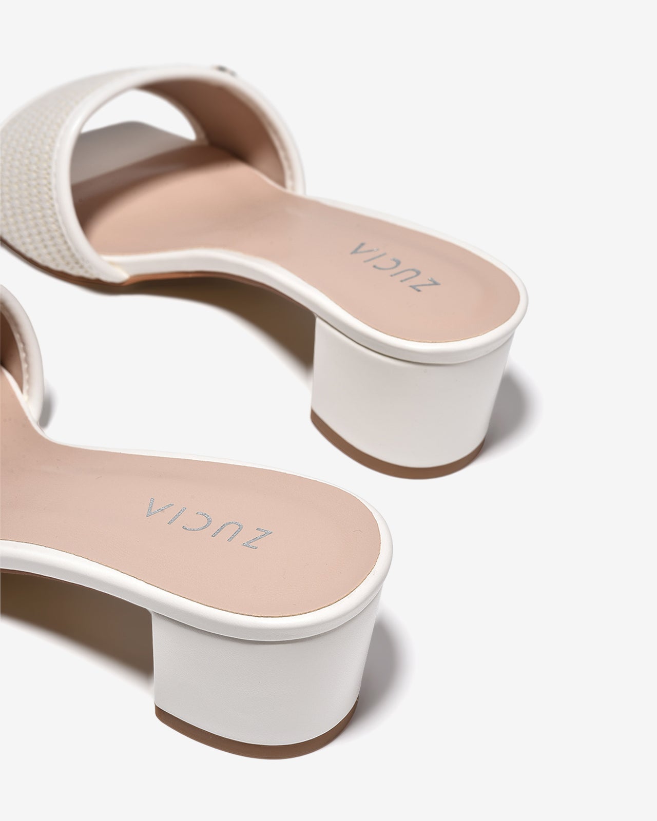 Dép Cao Gót Zucia Gót 5cm Phối Vân Đan-DHLN6Trắng Color1