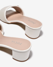 Dép Cao Gót Zucia Gót 5CM Phối Vân Đan-DHLN6Trắng Color1