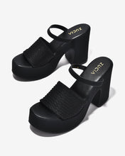 Dép Cao Gót Nữ Zucia Platform Quai Mềm-DRXB2-Đen Color1