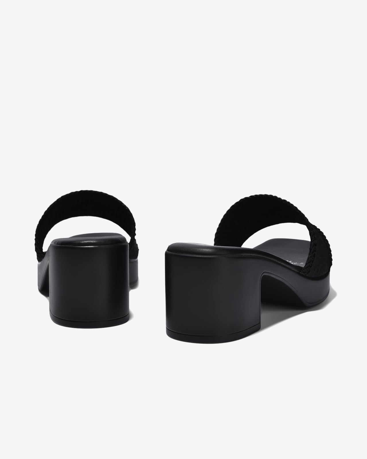 Dép Cao Gót Nữ Zucia Quai Ngang Thêu Logo Chỉ Nổi-DRXB4-Đen Color1