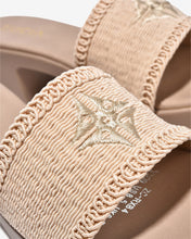 Dép Cao Gót Nữ Zucia Quai Ngang Thêu Logo Chỉ Nổi-DRXB4-Kem Color1