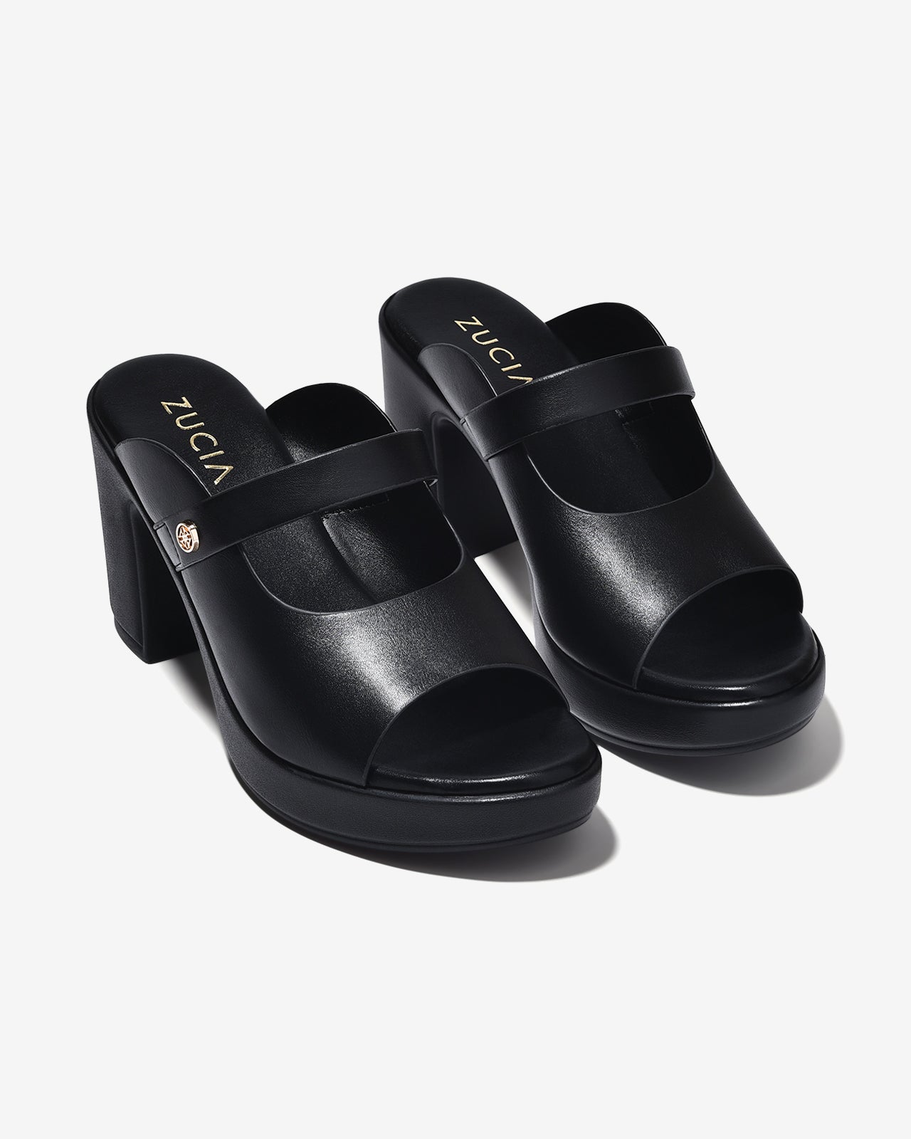 Dép Cao Gót Zucia Đế Trụ 9cm Êm Nhẹ-DRXE7Đen Color1