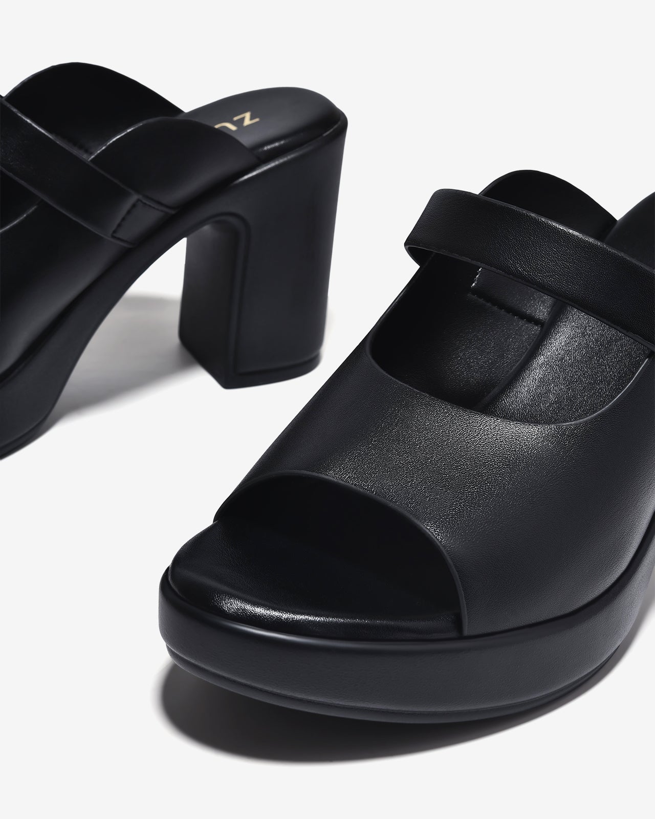 Dép Cao Gót Zucia Đế Trụ 9cm Êm Nhẹ-DRXE7Đen Color1
