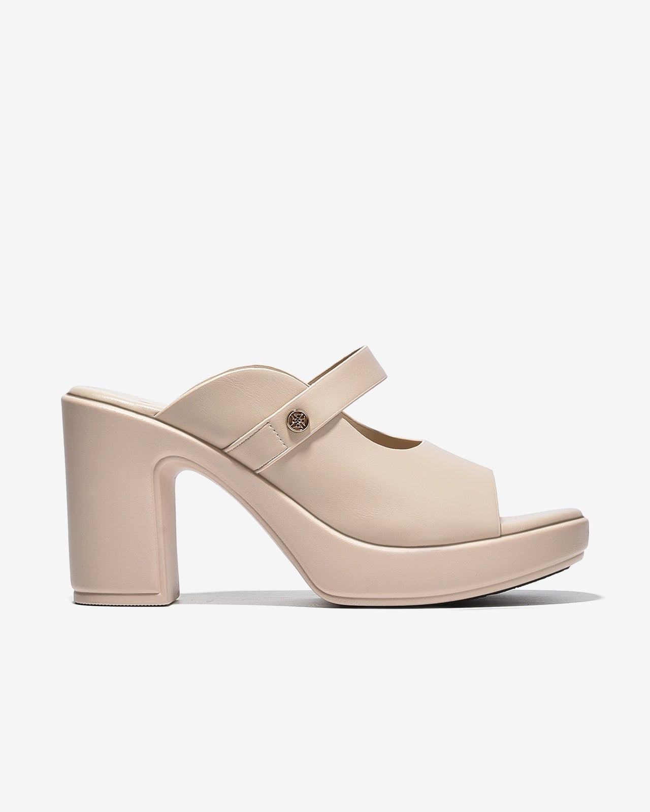 Dép Cao Gót Zucia Đế Trụ 9cm Êm Nhẹ-DRXE7Kem Color1First