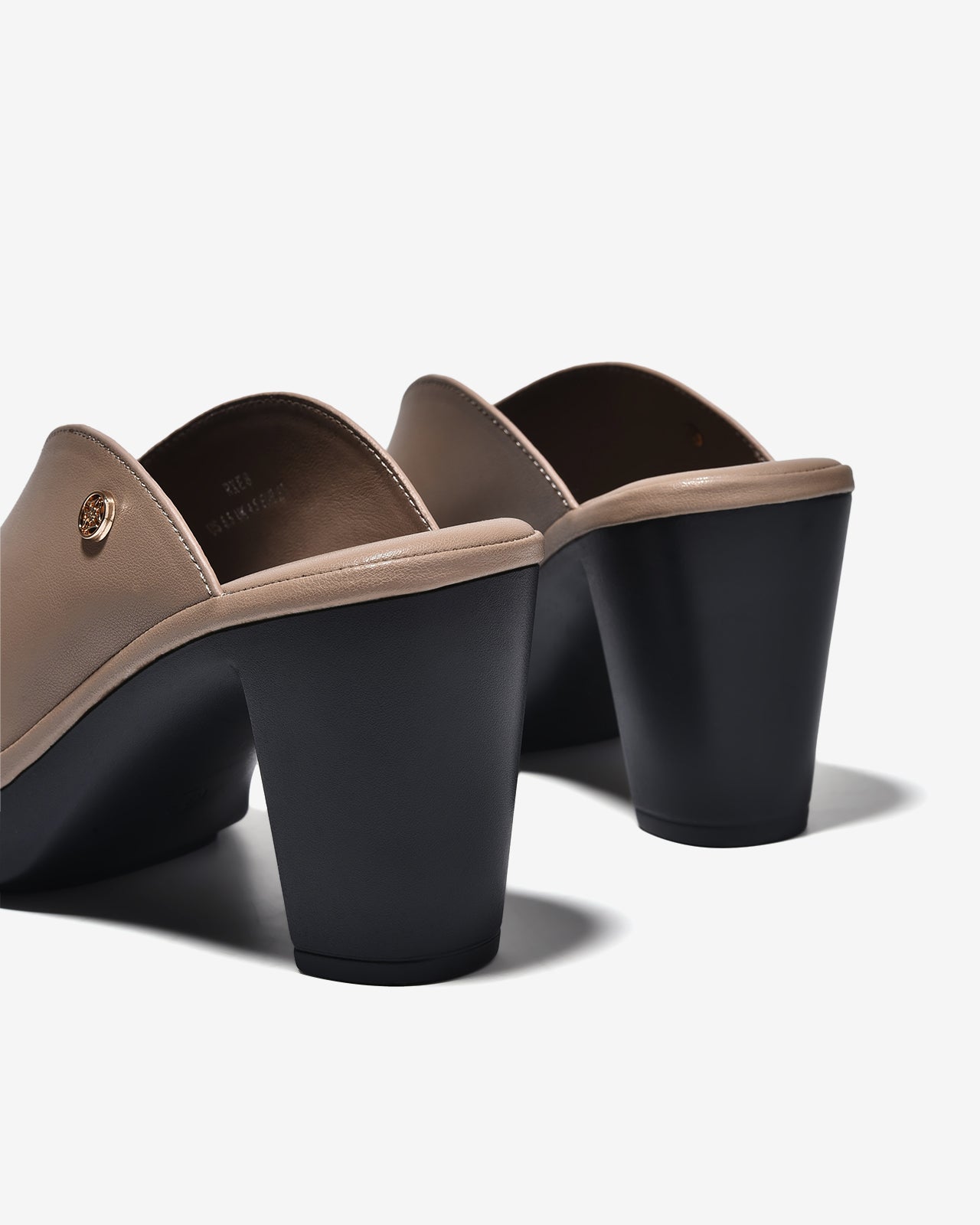 Dép Cao Gót Zucia 8cm Quai Bản To Êm Mềm-DRXE8Cafe Color1