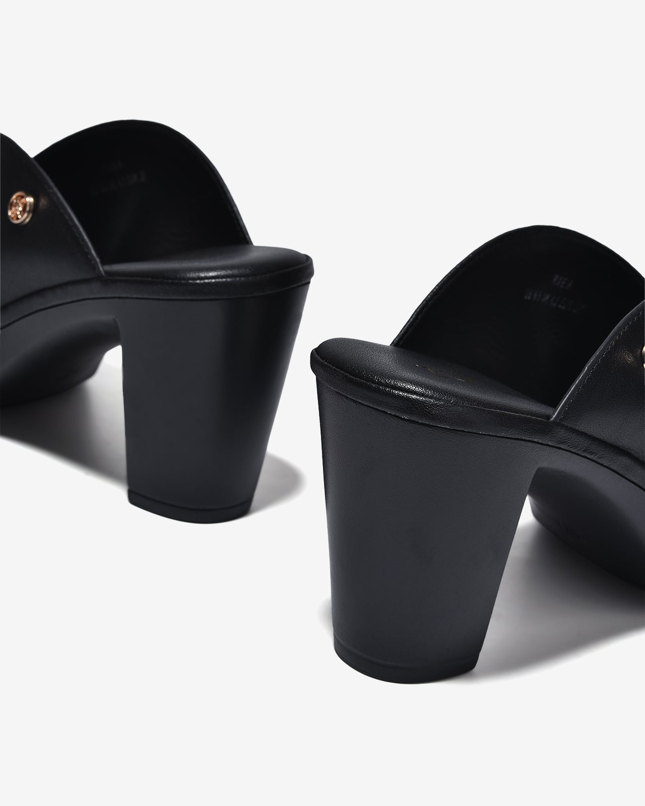 Dép Cao Gót Zucia 8cm Quai Bản To Êm Mềm-DRXE8Đen Color1