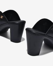 Dép Cao Gót Zucia 8cm Quai Bản To Êm Mềm-DRXE8Đen Color1