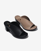 Dép Cao Gót Zucia 8cm Quai Bản To Êm Mềm-DRXE8Đen Color1