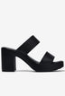 Dép Cao Gót Zucia Đế Êm 8cm Quai Đôi-DRXF1Đen Color1First