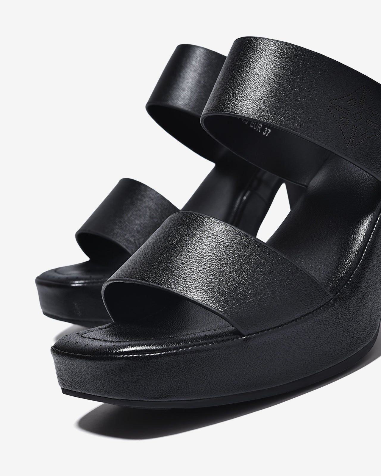 Dép Cao Gót Zucia Đế Êm 8cm Quai Đôi-DRXF1Đen Color1