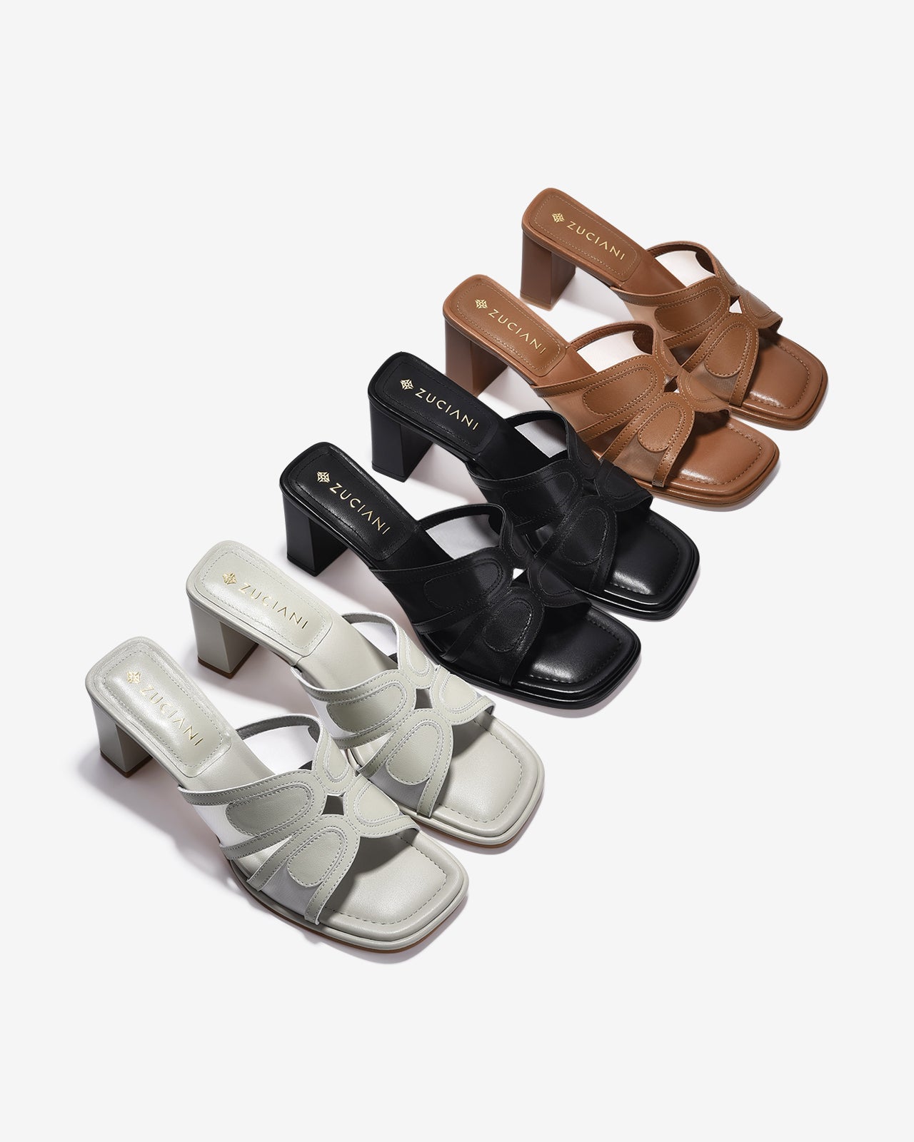 Dép Cao Gót Zuciani Phối Lưới-DCM18Đen Color1