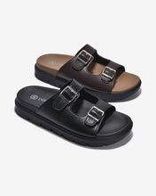 Dép Nam Đông Hải Quai Ngang Khoá Bản To-D3232-Nâu Color1