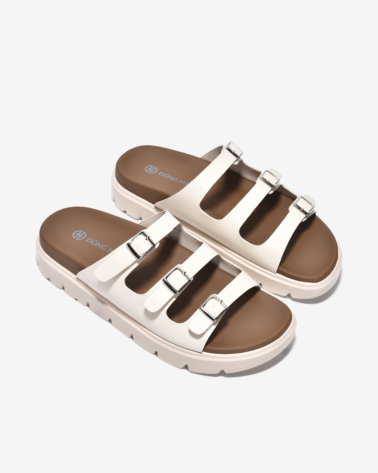 Dép Nữ Đông Hải Quai Ngang Bản Nhỏ-D32G4-Kem Color1